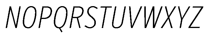 Verb Compressed Extra Light Italic Font UPPERCASE