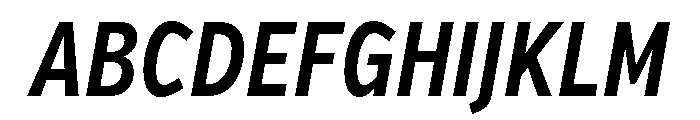 Verb Compressed Semi Bold Italic Font UPPERCASE