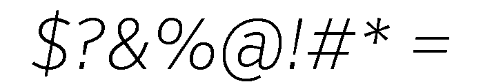 Verb Condensed Extra Light Italic Font OTHER CHARS