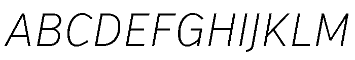 Verb Condensed Extra Light Italic Font UPPERCASE