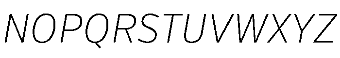 Verb Condensed Extra Light Italic Font UPPERCASE