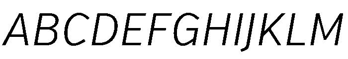 Verb Condensed Light Italic Font UPPERCASE