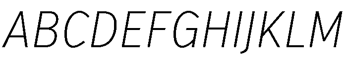 Verb Extra Condensed Extra Light Italic Font UPPERCASE