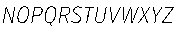 Verb Extra Condensed Extra Light Italic Font UPPERCASE