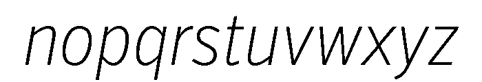 Verb Extra Condensed Extra Light Italic Font LOWERCASE