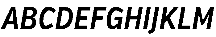 Verb Extra Condensed Semi Bold Italic Font UPPERCASE
