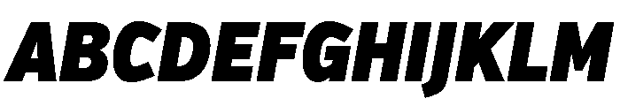 Verb Extra Condensed Ultra Italic Font UPPERCASE