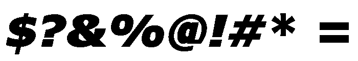 Verdana Pro Black Italic Font OTHER CHARS