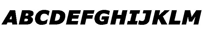 Verdana Pro Black Italic Font UPPERCASE