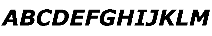 Verdana Pro Bold Italic Font UPPERCASE
