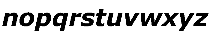 Verdana Pro Bold Italic Font LOWERCASE