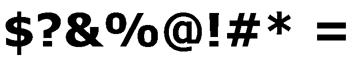 Verdana Pro Bold Font OTHER CHARS