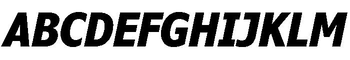 Verdana Pro Condensed Bold Italic Font UPPERCASE