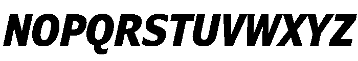 Verdana Pro Condensed Bold Italic Font UPPERCASE