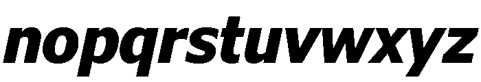 Verdana Pro Condensed Bold Italic Font LOWERCASE