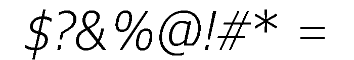 Verdana Pro Condensed Light Italic Font OTHER CHARS