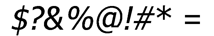 Verdana Pro Condensed Regular Italic Font OTHER CHARS