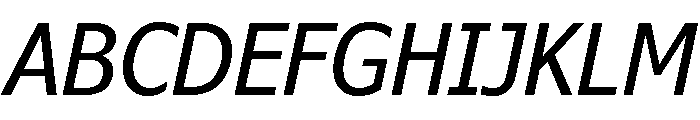 Verdana Pro Condensed Regular Italic Font UPPERCASE