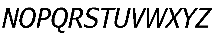 Verdana Pro Condensed Regular Italic Font UPPERCASE