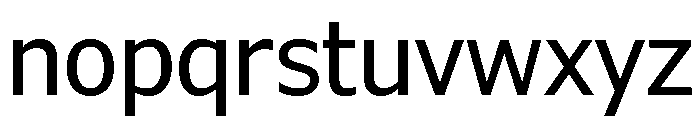 Verdana Pro Condensed Regular Font LOWERCASE