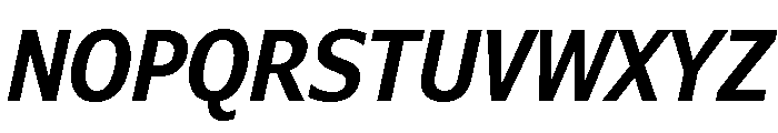 Verdana Pro Condensed Semi Bold Italic Font UPPERCASE