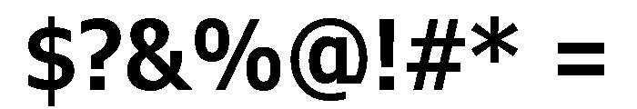 Verdana Pro Condensed Semi Bold Font OTHER CHARS