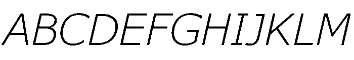 Verdana Pro Light Italic Font UPPERCASE