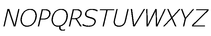 Verdana Pro Light Italic Font UPPERCASE
