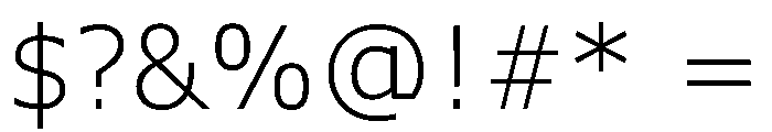 Verdana Pro Light Font OTHER CHARS