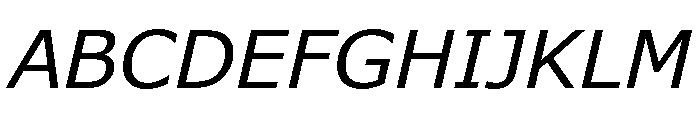 Verdana Pro Regular Italic Font UPPERCASE