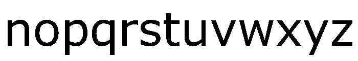 Verdana Pro Regular Font LOWERCASE