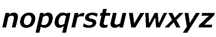 Verdana Pro Semi Bold Italic Font LOWERCASE