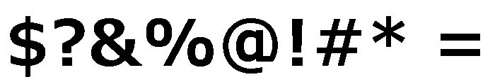 Verdana Pro Semi Bold Font OTHER CHARS