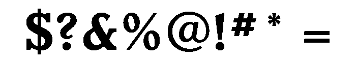 Veronese Bold Font OTHER CHARS