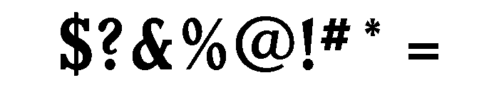 Veronese Condensed Bold Font OTHER CHARS