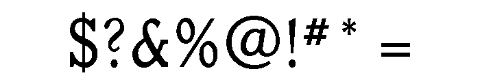 Veronese Condensed Book Font OTHER CHARS