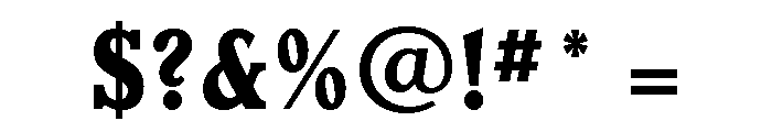 Veronese Condensed Extra Bold Font OTHER CHARS