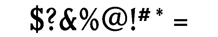 Veronese Condensed Medium Font OTHER CHARS