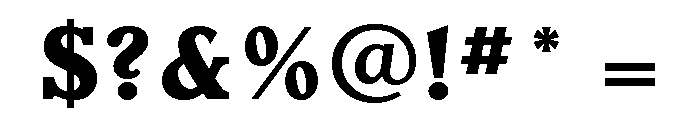 Veronese Extra Bold Font OTHER CHARS