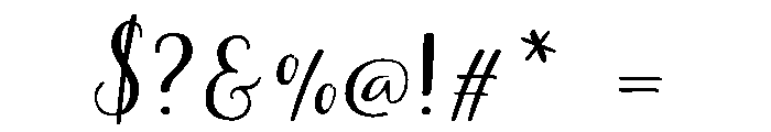 Veryberry Regular Font OTHER CHARS