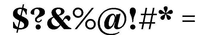 Vesterbro Bold Font OTHER CHARS