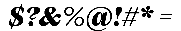 Vesterbro Extra Bold Italic Font OTHER CHARS