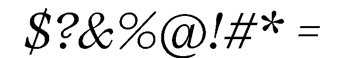 Vesterbro Light Italic Font OTHER CHARS