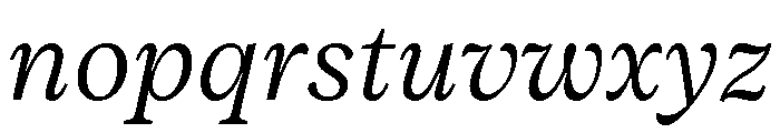 Vesterbro Light Italic Font LOWERCASE