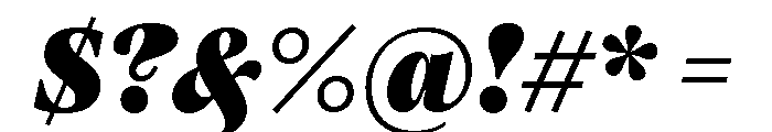 Vesterbro Poster Italic Font OTHER CHARS