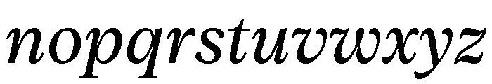 Vesterbro Regular Italic Font LOWERCASE