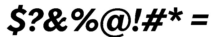 Vesterbro Sans Bold Italic Font OTHER CHARS