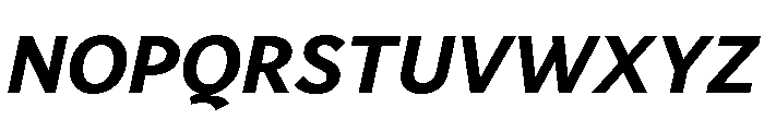 Vesterbro Sans Bold Italic Font UPPERCASE