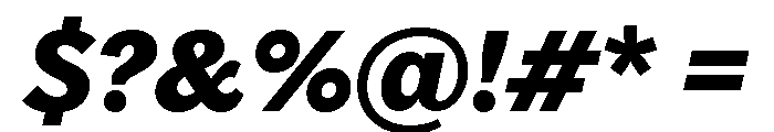 Vesterbro Sans Extra Bold Italic Font OTHER CHARS