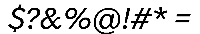 Vesterbro Sans Italic Font OTHER CHARS